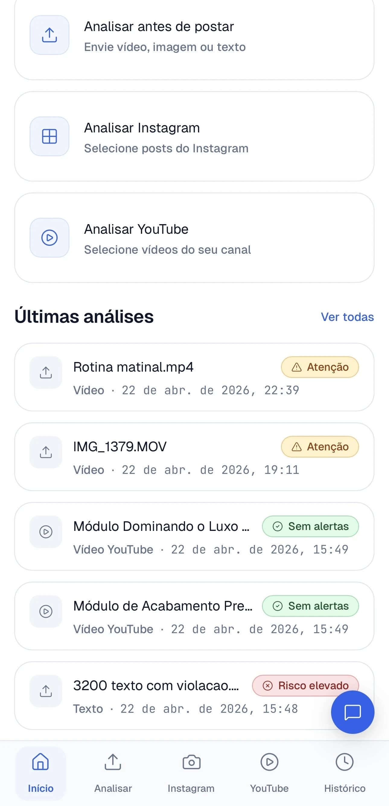 Tela do Tá Seguro (2 de 14)