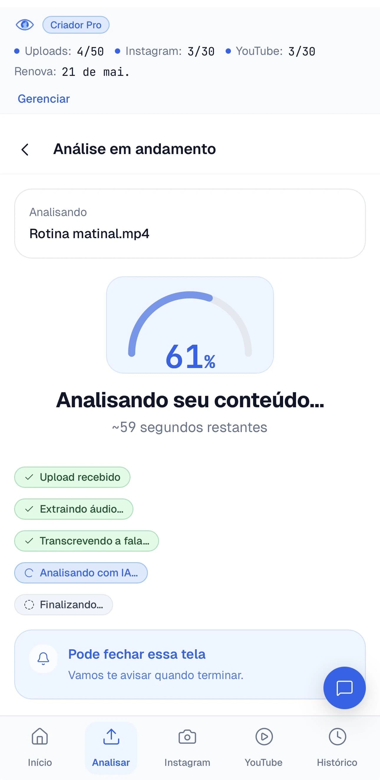 Tela do Tá Seguro (3 de 14)