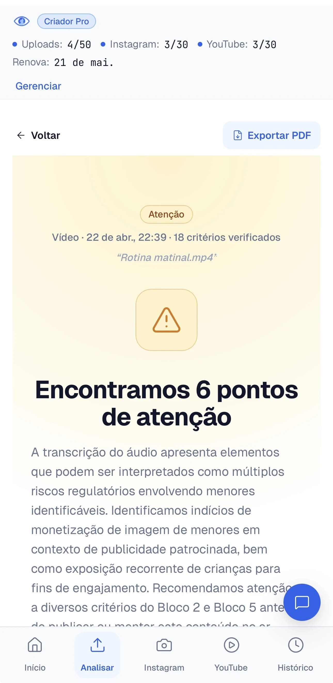 Tela do Tá Seguro (4 de 14)