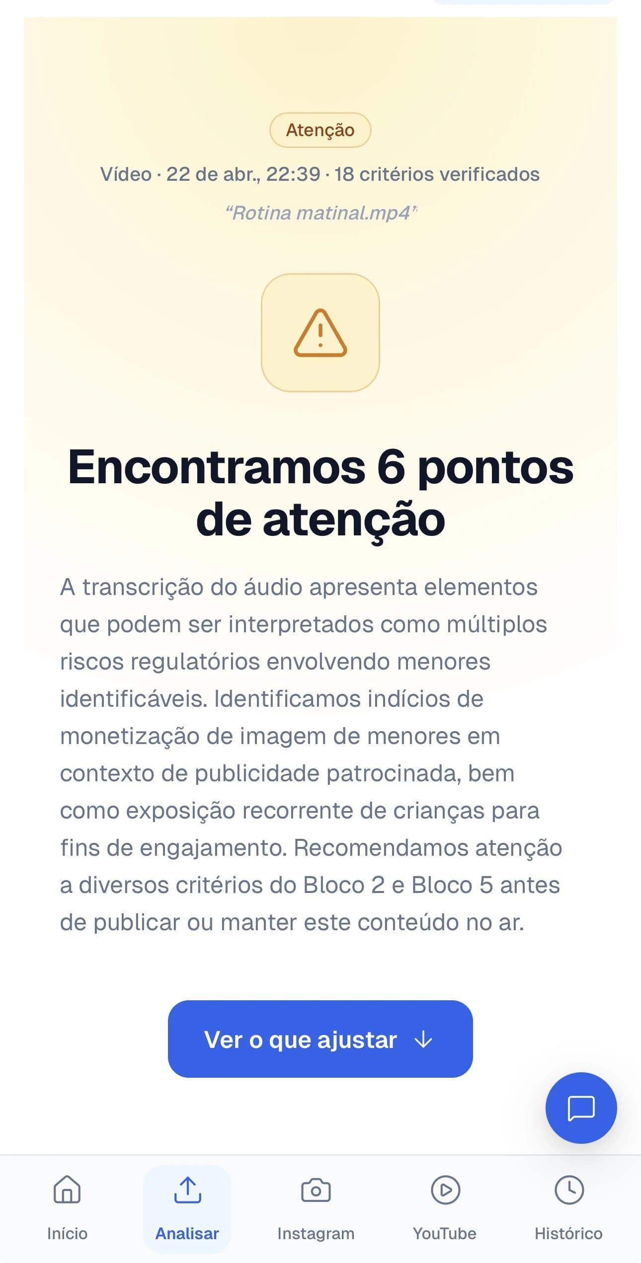 Tela do Tá Seguro (5 de 14)