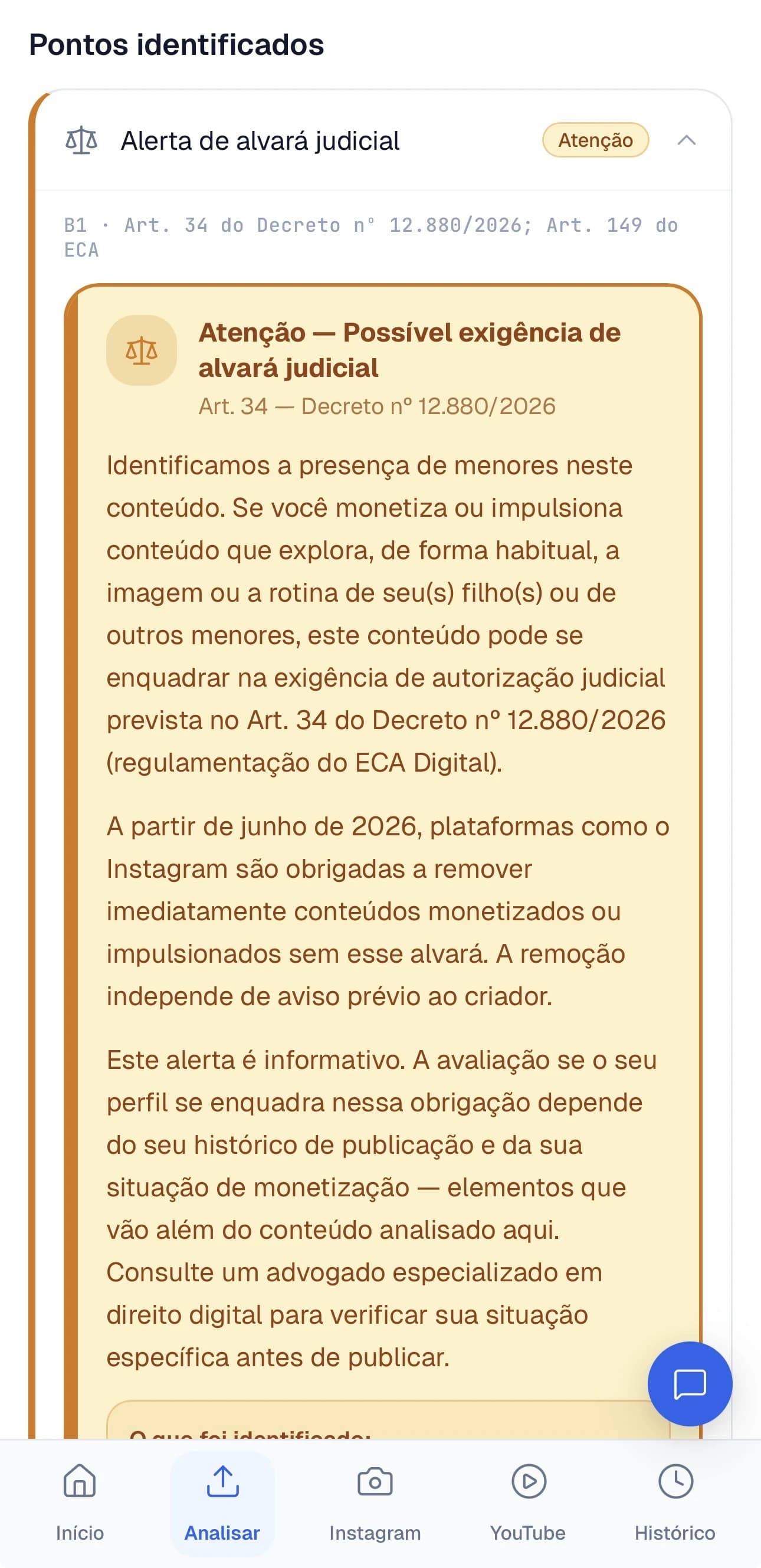 Tela do Tá Seguro (6 de 14)