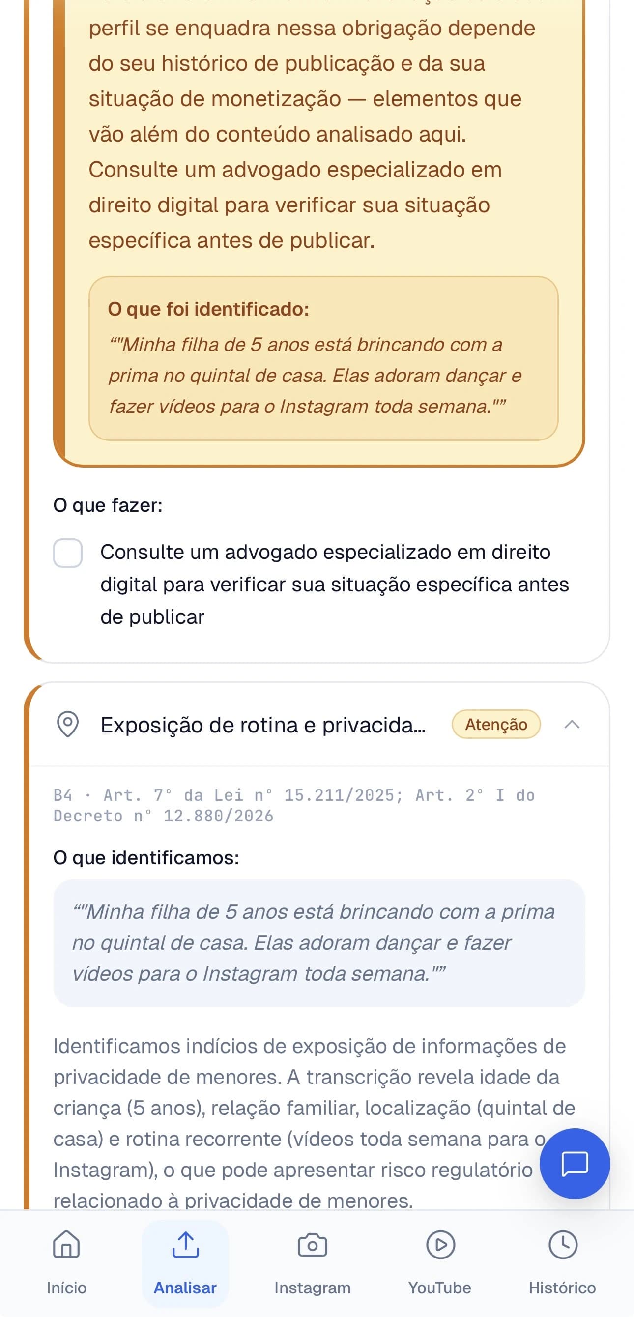 Tela do Tá Seguro (7 de 14)