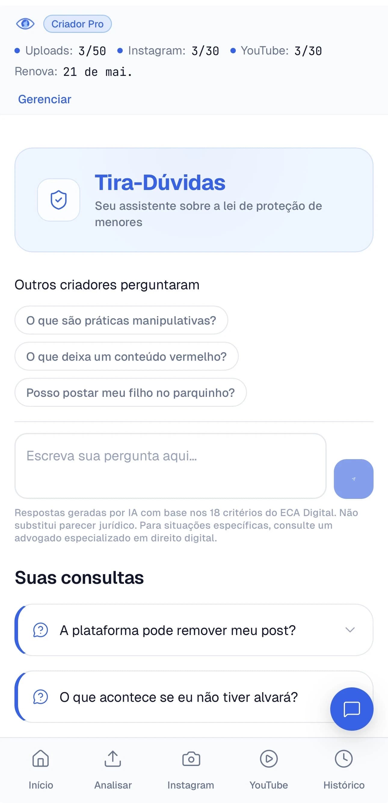 Tela do Tá Seguro (11 de 14)